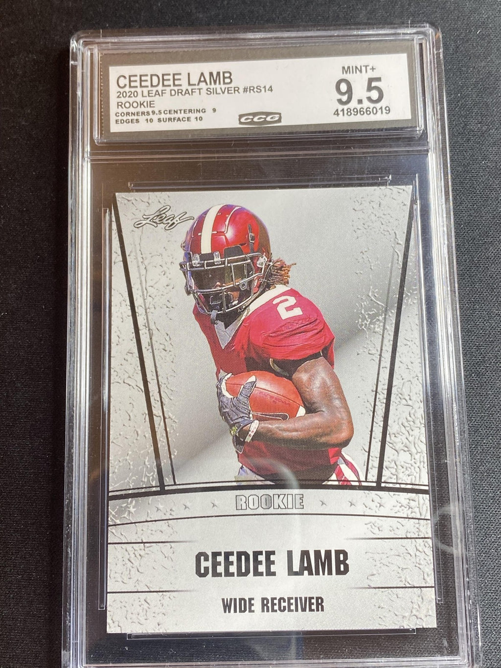 Ceedee Lamb 2020 Leaf Draft RS14 CCG 9.5 RC