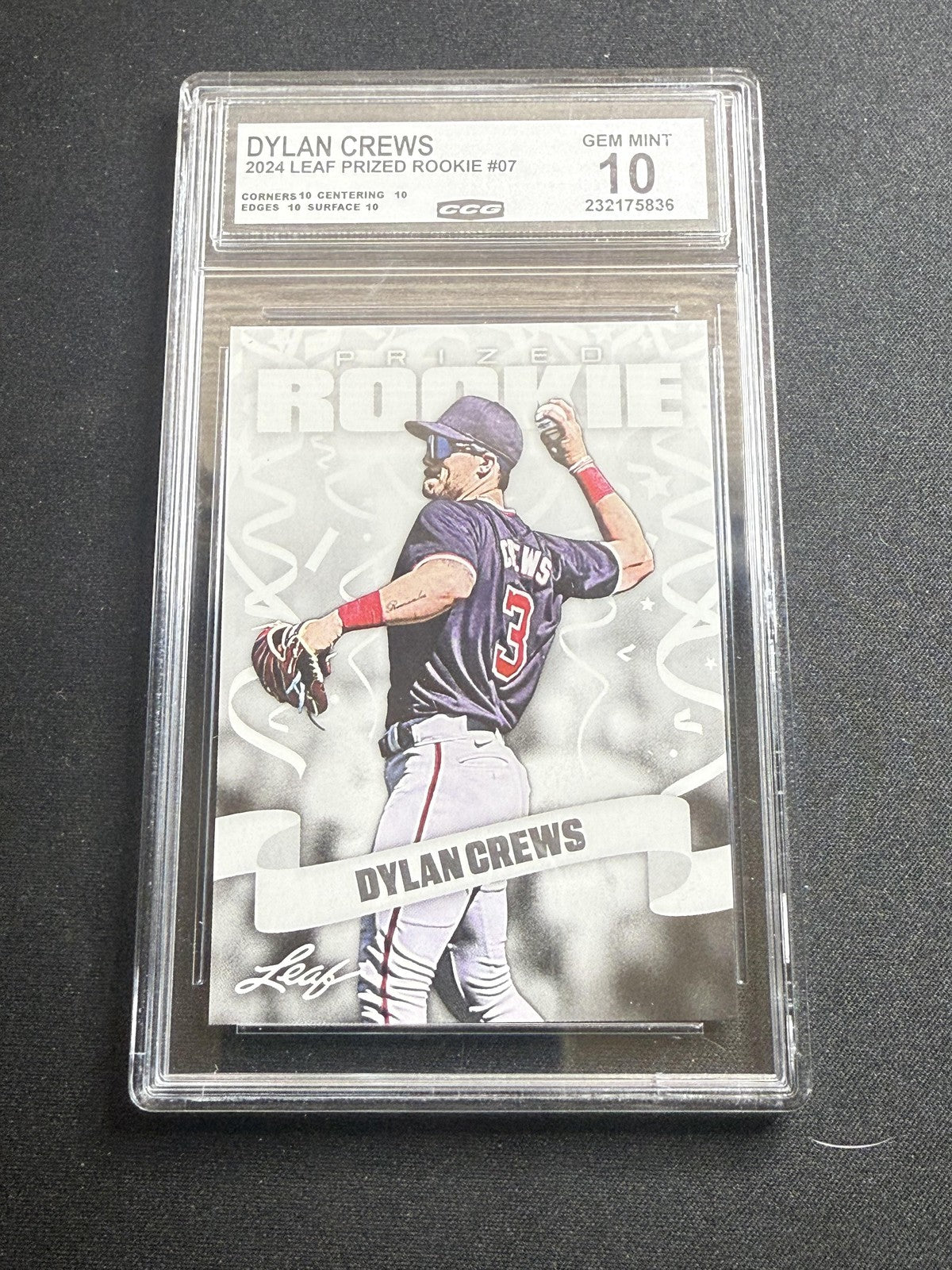 Dylan Crews 2024 Leaf Prized Rookie CCG 10 Nationals Rookie