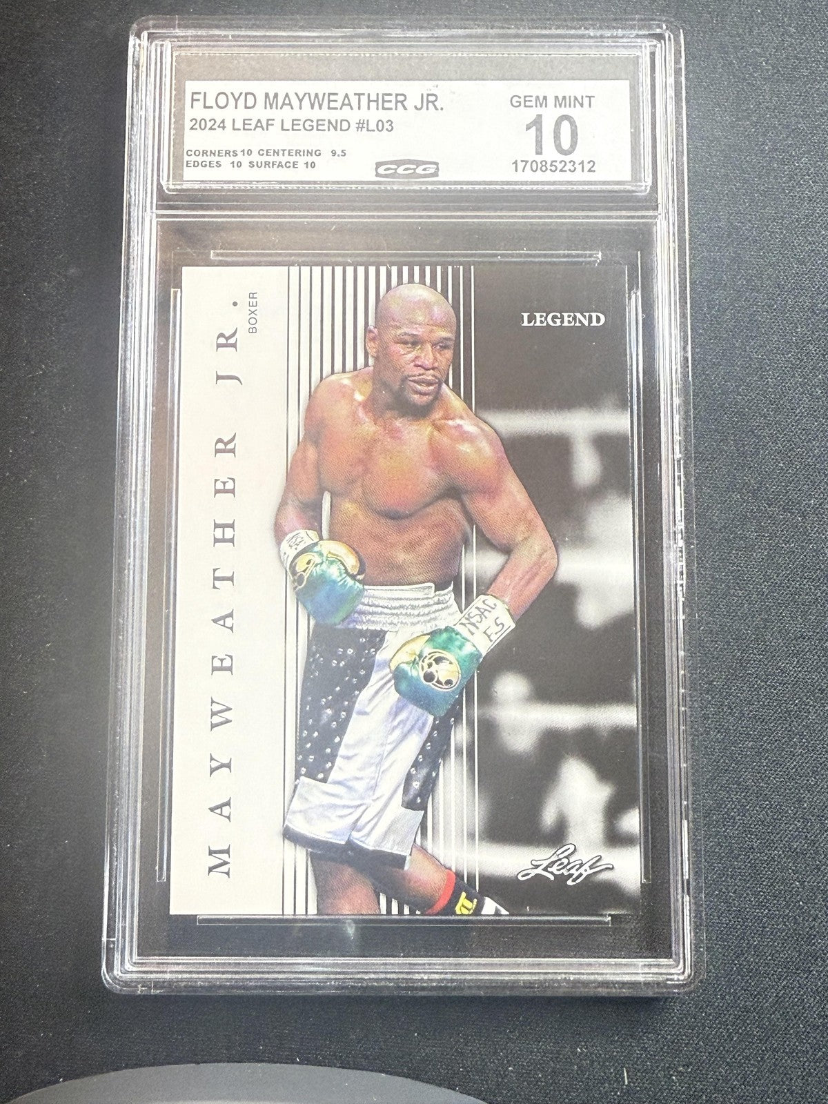 Floyd Mayweather Jr. 2024 Leaf Legend CCG 10