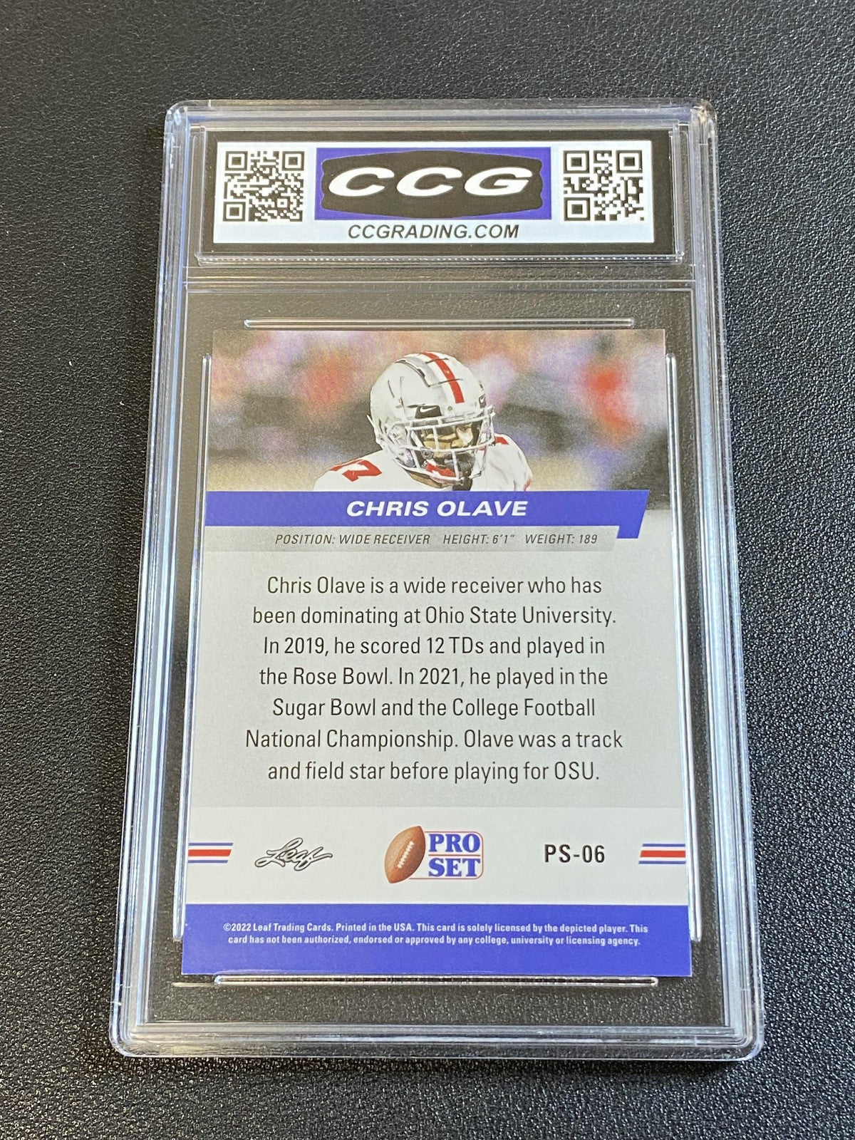 Chris Olave 2022 Leaf Pro Set Red SP ROOKIE CCG 10 Saints