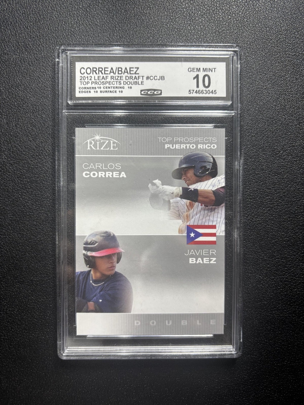 Carlos Correa / Javier Baez 2012 Leaf Rize CCG 10 RC