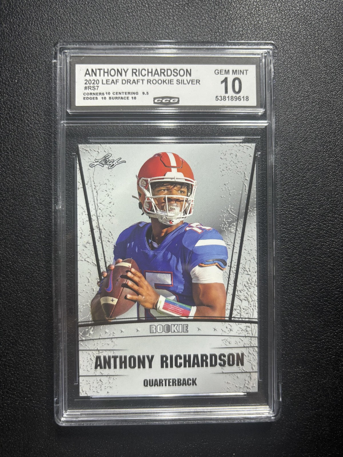 Anthony Richardson 2020 Leaf Draft CCG 10 RC