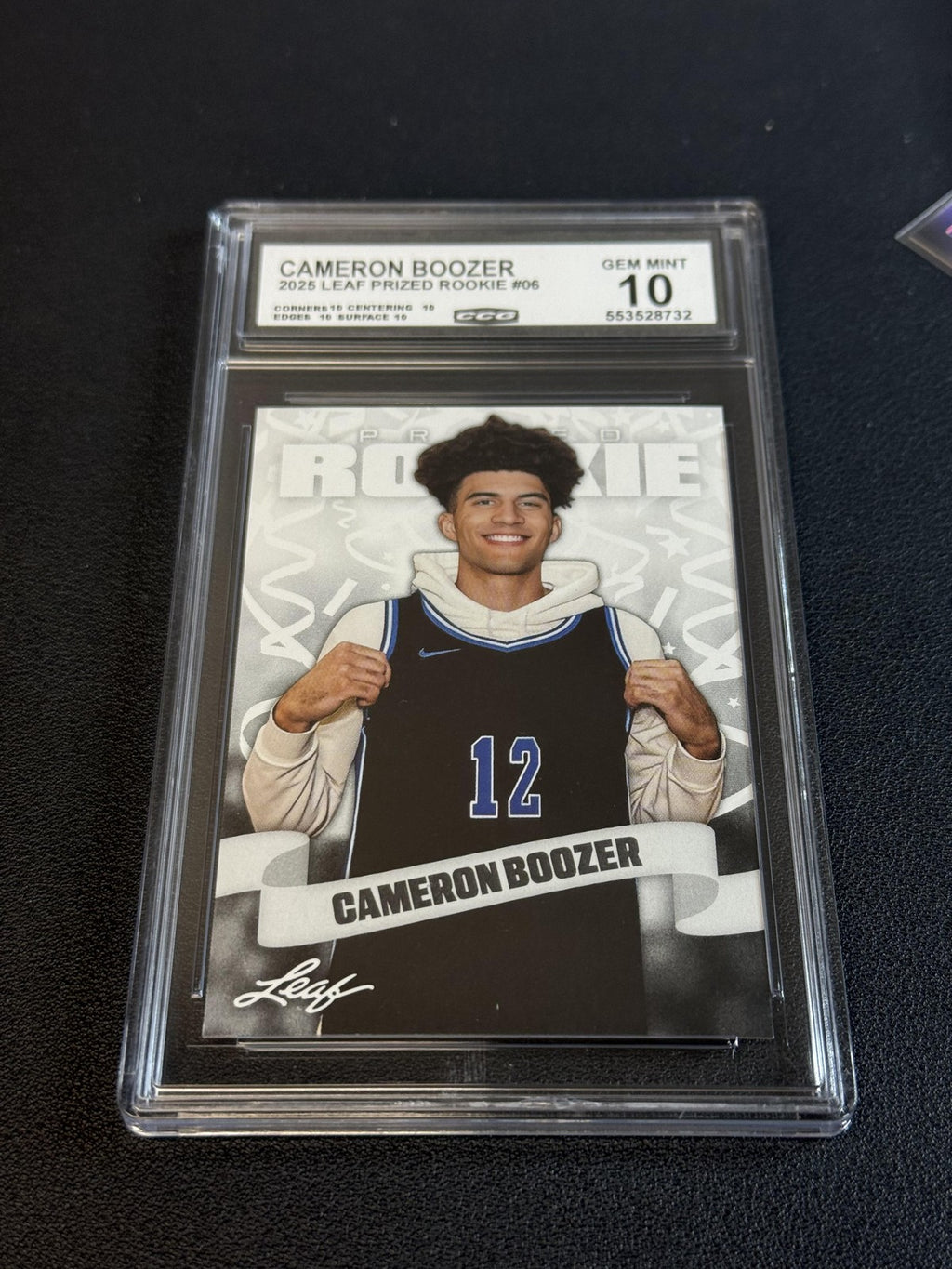 Cameron Boozer 2025 Leaf Prized Rookie CCG 10 Rookie