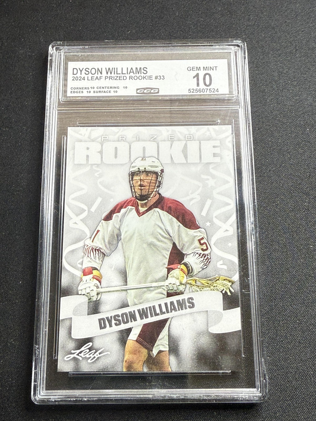 Dyson Williams 2024 Leaf Prized Rookie CCG 10 Rookie
