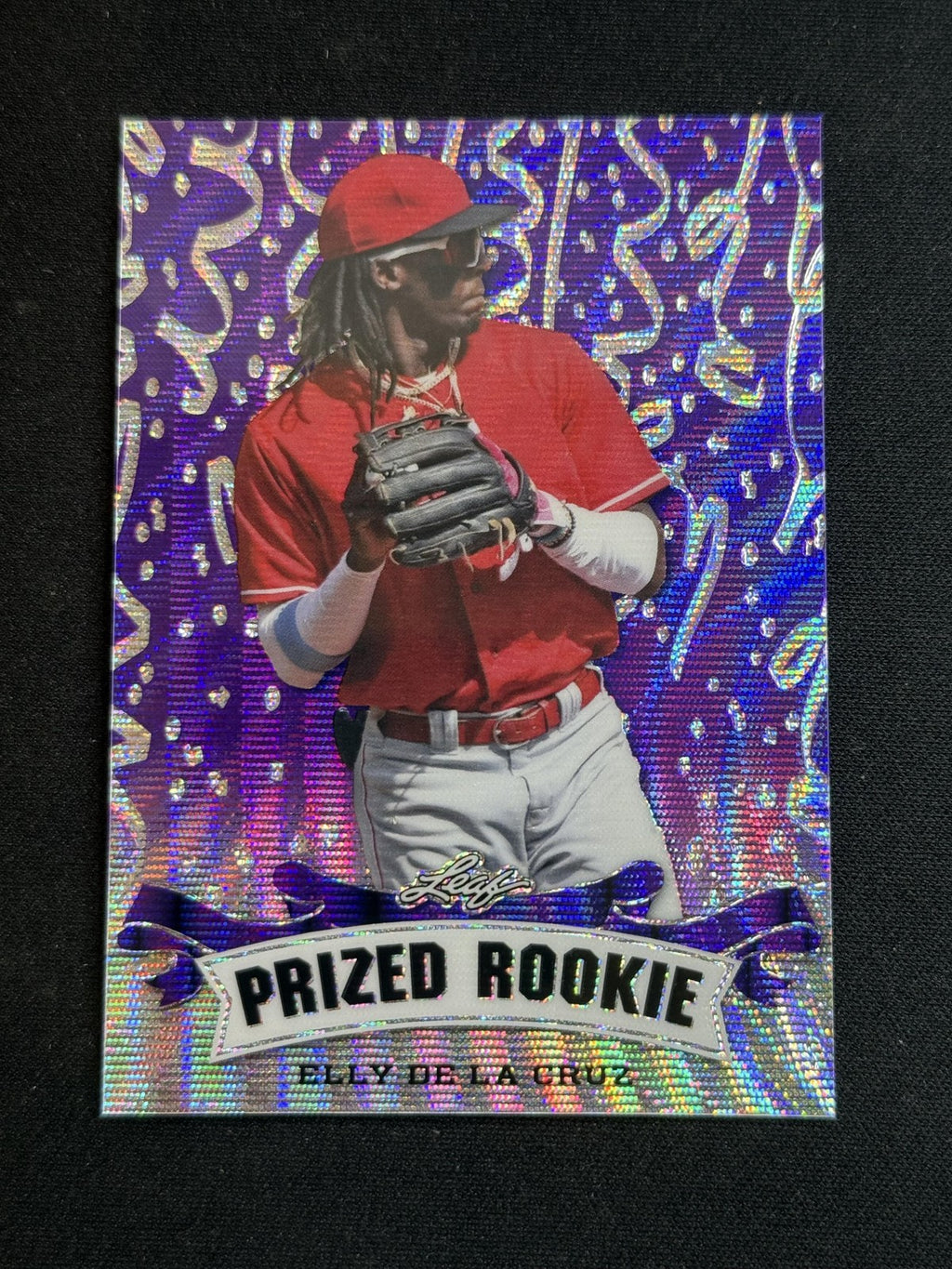 Elly De La Cruz 2023 Leaf Prized Rookie Metal Purple /15 RC Reds