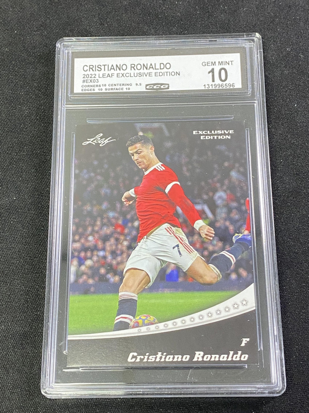 Cristiano Ronaldo 2022 Leaf Exclusive Edition CCG 10 Man U Rookie