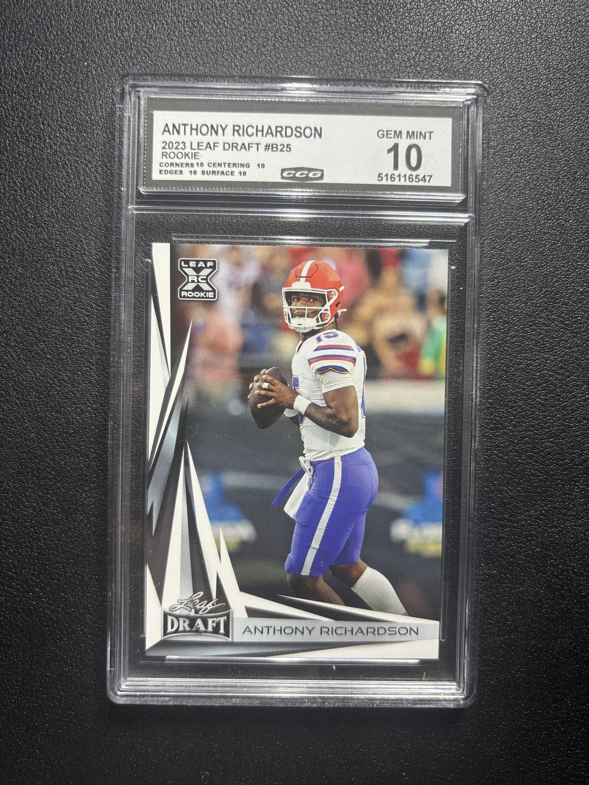 Anthony Richardson 2023 Leaf Draft CCG 10 RC