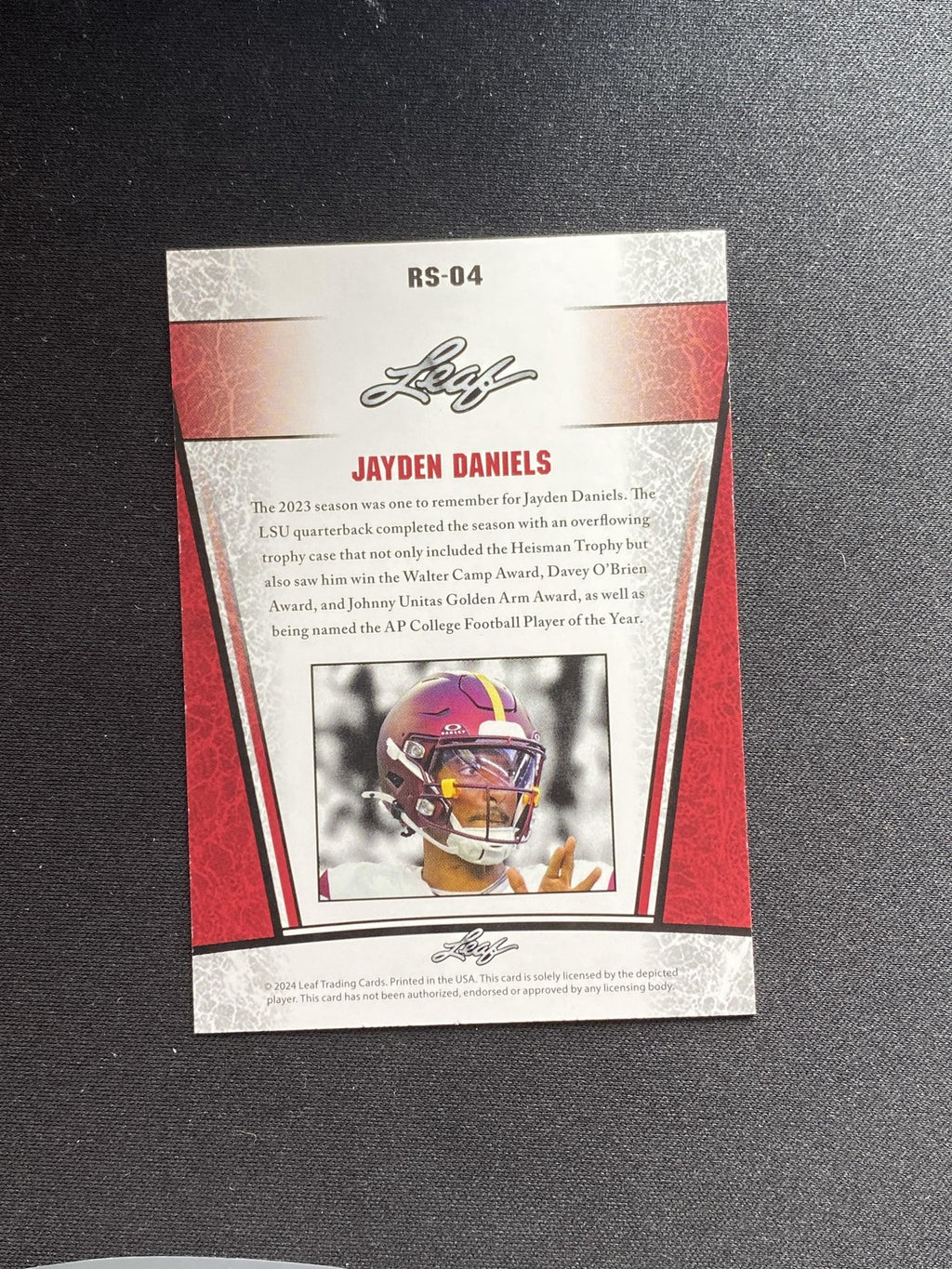 Jayden Daniels 2024 Leaf Draft Rookies RS04 RC 10 Count Lot Washington Commander