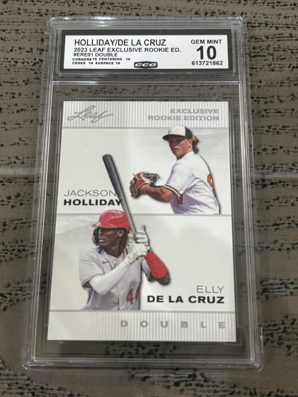 Jackson Holliday / Elly De La Cruz 2023 Leaf Dual CCG 10 RC
