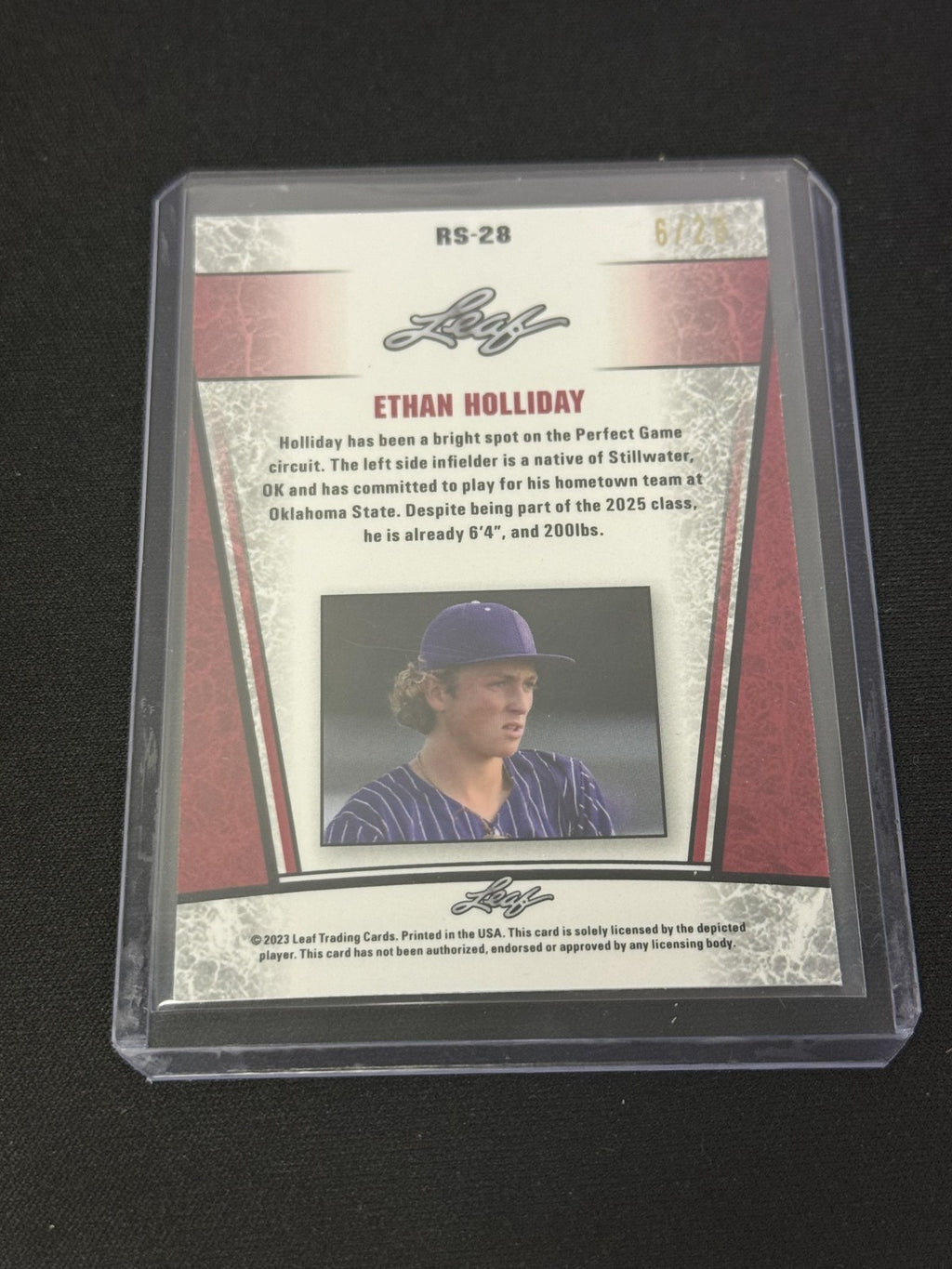 Ethan Holliday 2023 Leaf Metal /25 RC Rockies
