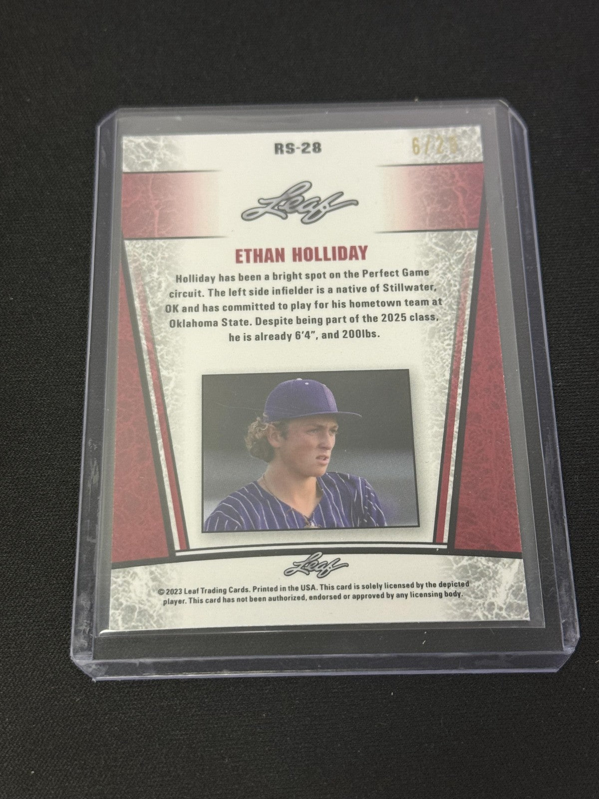 Ethan Holliday 2023 Leaf Metal /25 RC Rockies