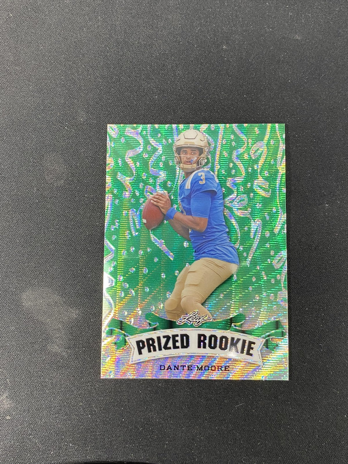 Dante Moore 2023 Leaf Metal Prized Rookie Black Wave /7 RC Oregon Ducks