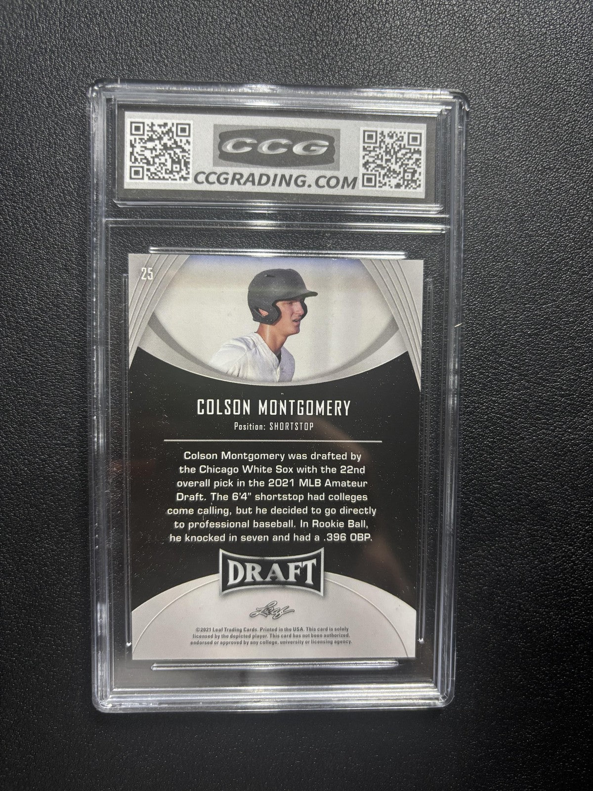 Colson Montgomery 2021 Leaf Draft CCG 10 RC