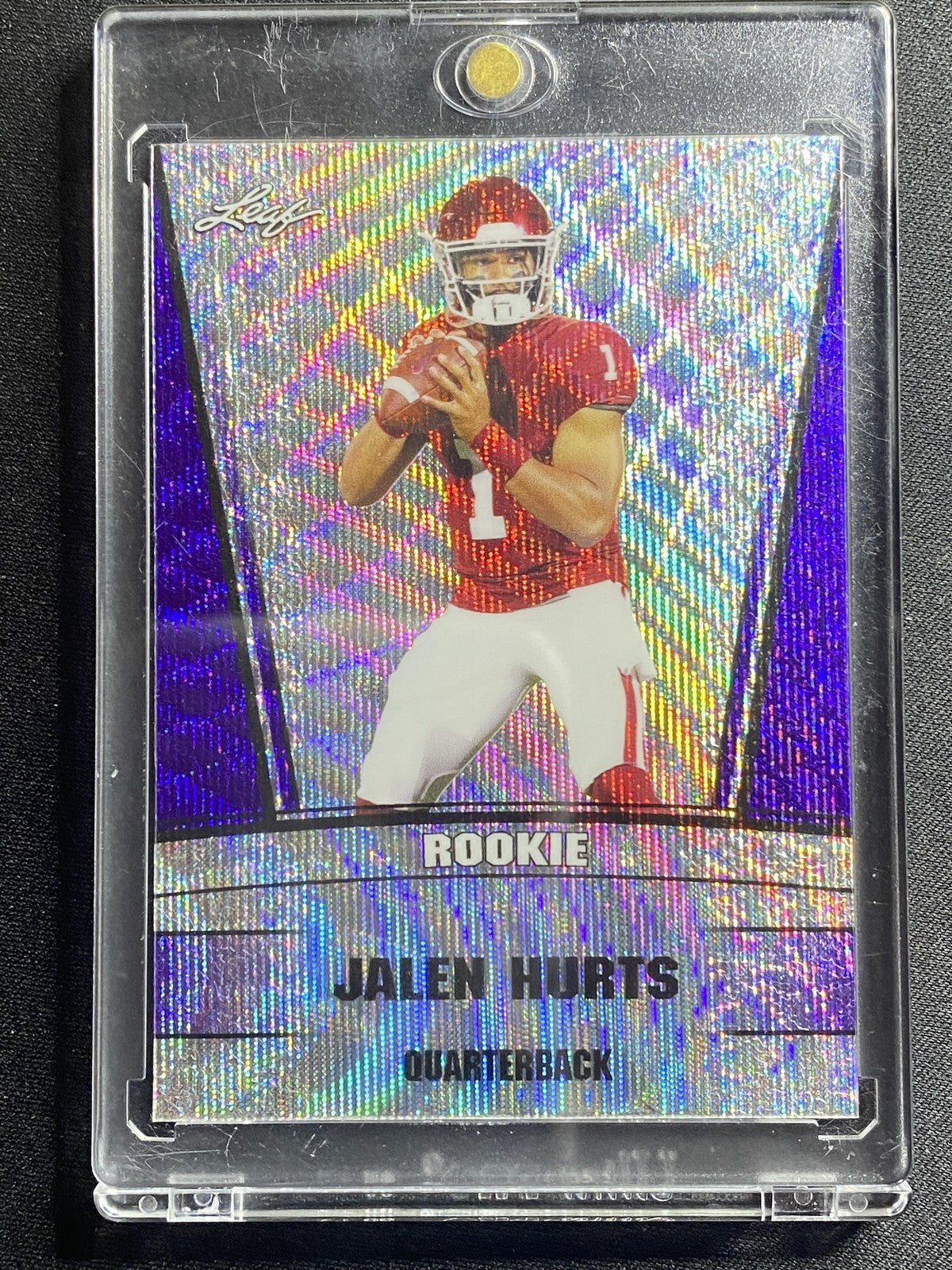 Jalen Hurts 2020 Leaf Metal Rookie RS04 Purple /15 RC