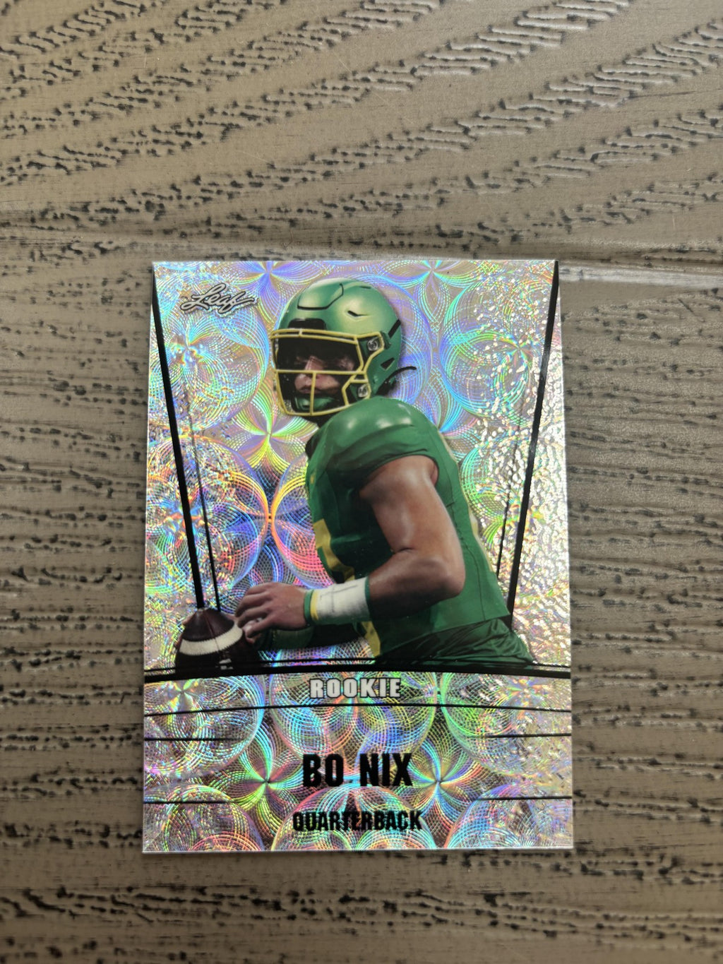 Bo Nix 2023 Leaf Metal Rookie /25 RC Broncos
