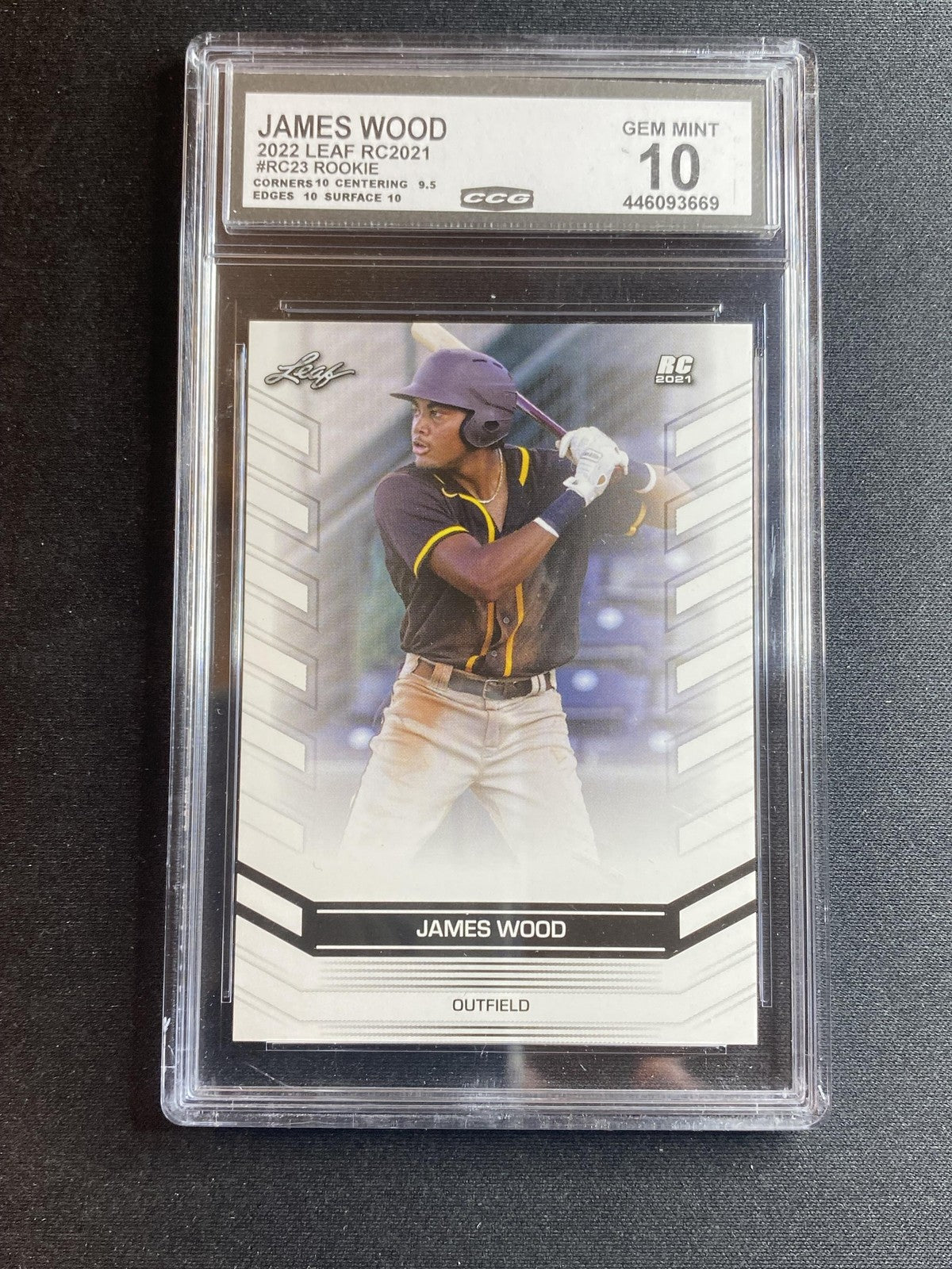 James Wood 2022 Leaf RC2021 RC23 CCG 10 RC