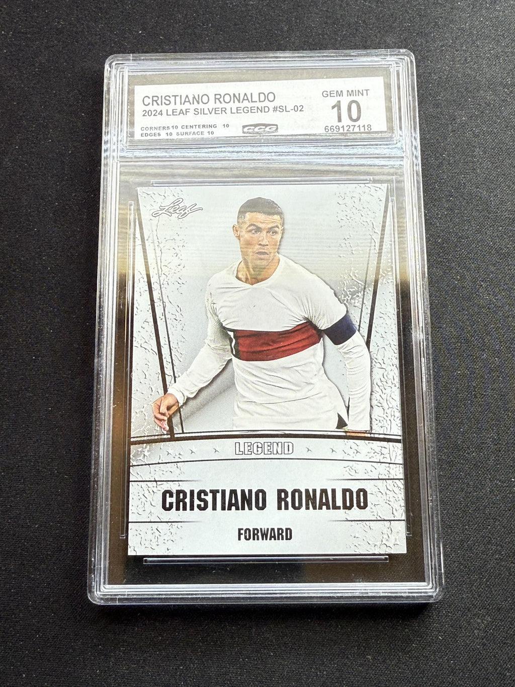 Cristiano Ronaldo 2024 Leaf Silver Legend CCG 10 RC