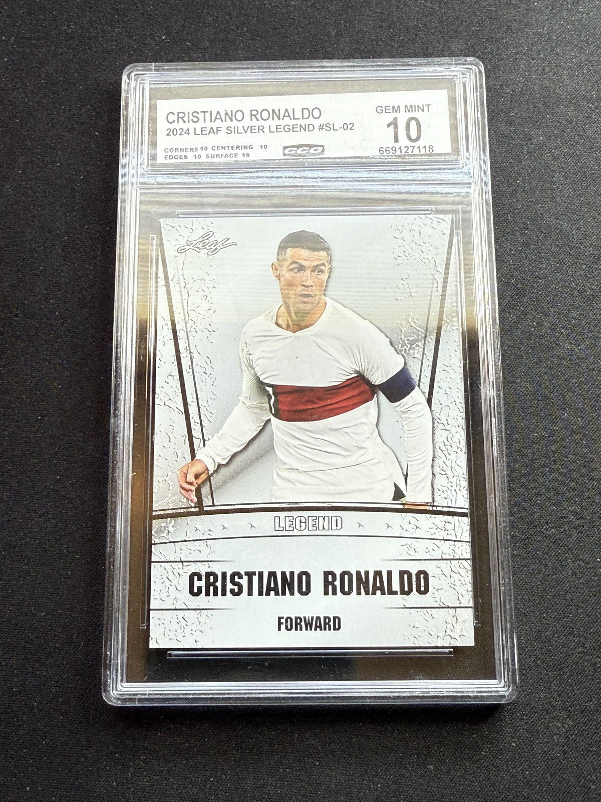 Cristiano Ronaldo 2024 Leaf Silver Legend CCG 10 RC