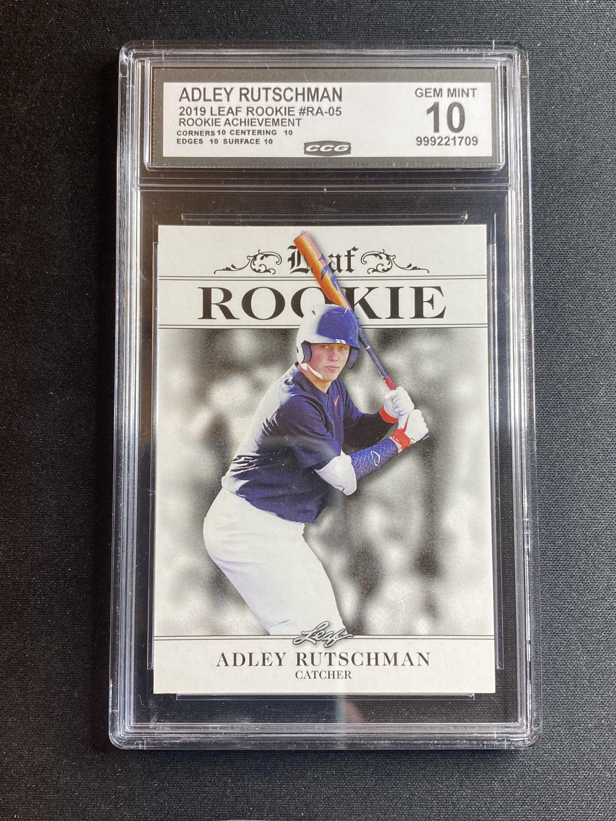 Adley Rutschman 2019 Leaf Rookie Achievement RA05 CCG 10 RC