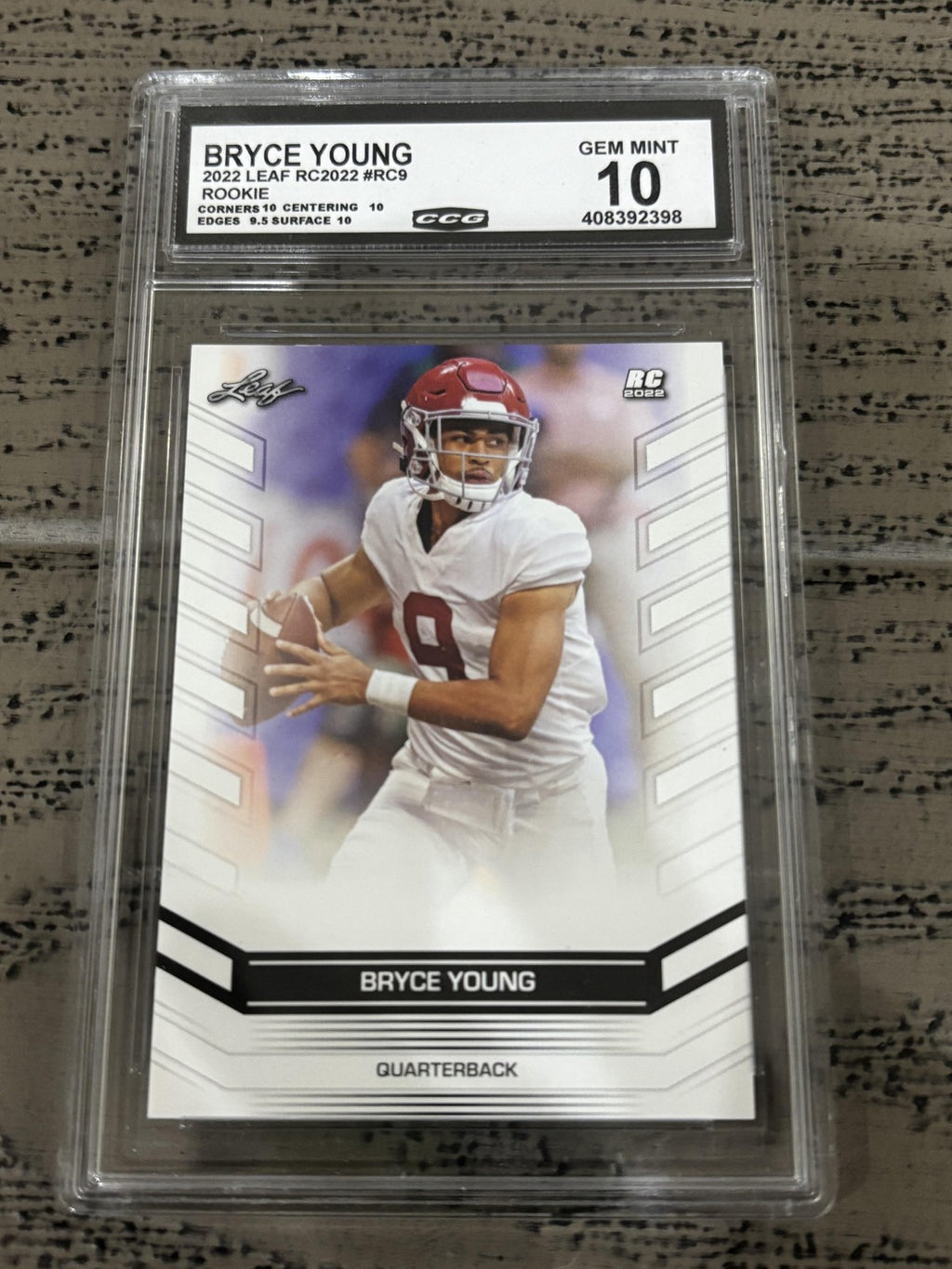 Bryce Young 2022 Leaf RC2022 CCG 10 RC