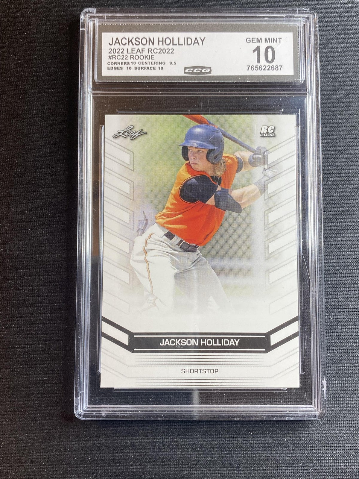 Jackson Holliday 2022 Leaf RC2022 RC22 CCG 10 RC