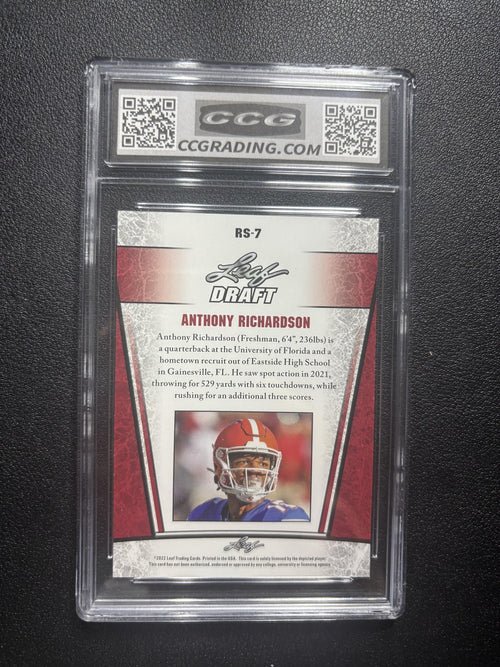 Anthony Richardson 2020 Leaf Draft CCG 10 RC