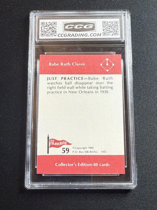 Babe Ruth 1980 Franchise Just Practice CCG 10 RC
