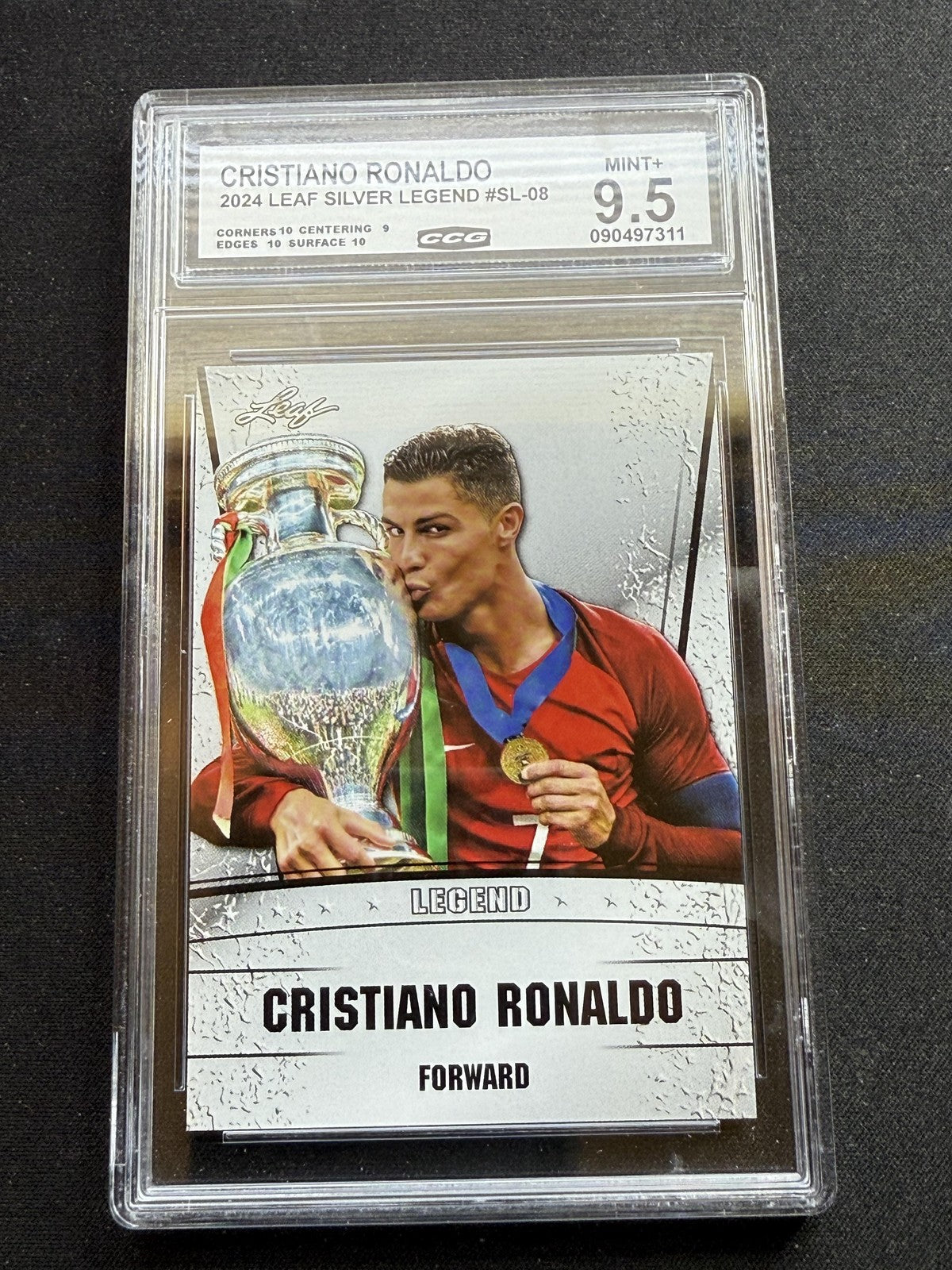 Cristiano Ronaldo 2024 Leaf Silver Legend CCG 9.5 RC