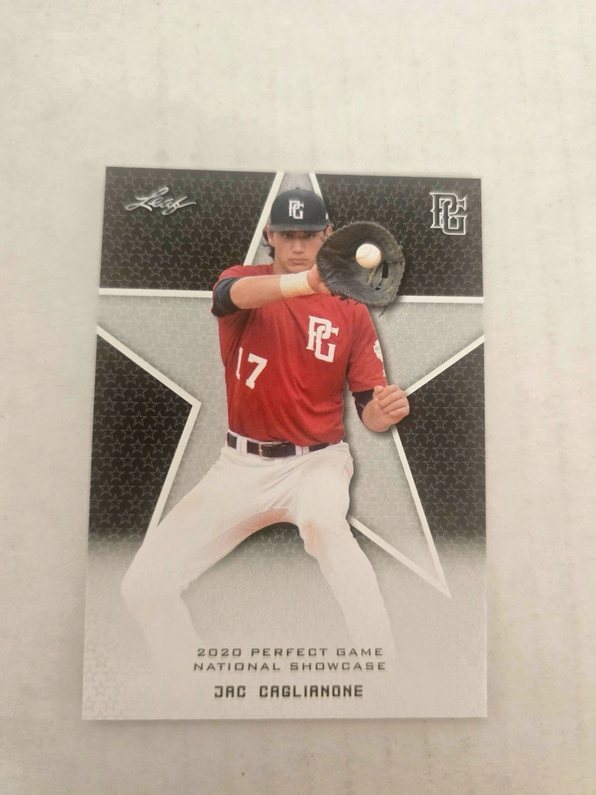 2020 Perfect Game National Showcase Jac Caglainone Black Lmtd Short Print Rookie