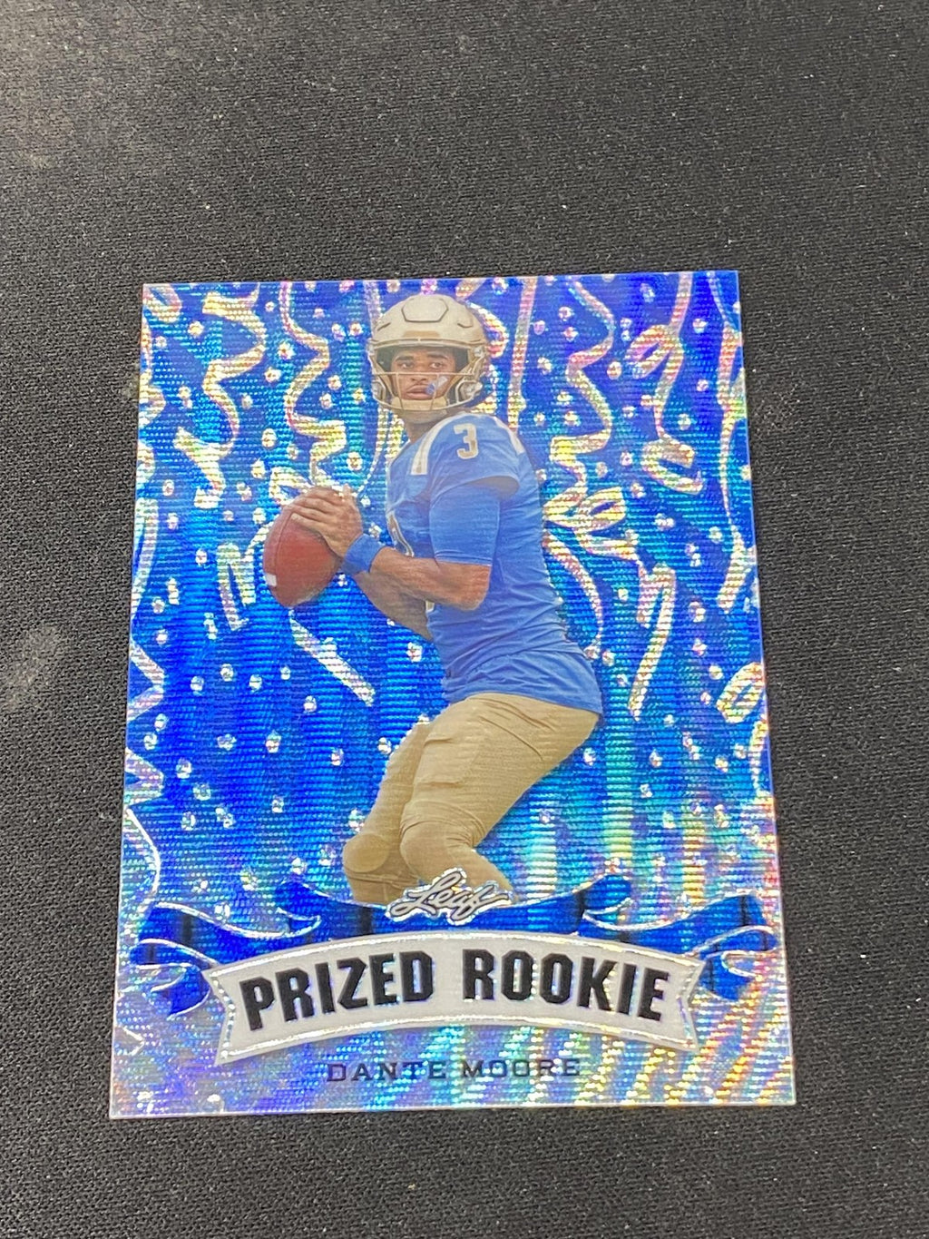 Dante Moore 2023 Leaf Prized Metal Rookie Blue /20 RC