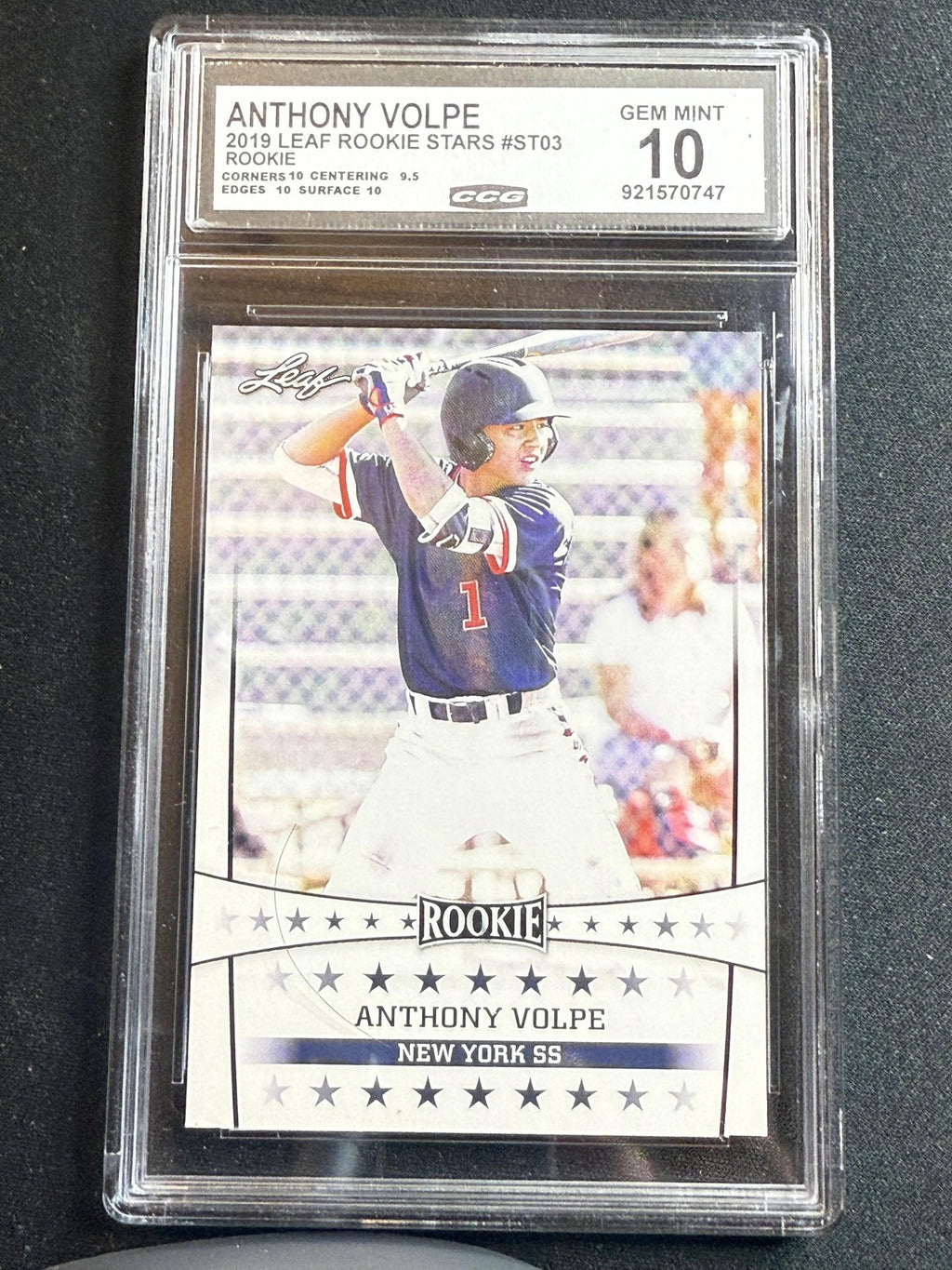 Anthony Volpe 2019 Leaf Rookie Stars CCG 10 RC