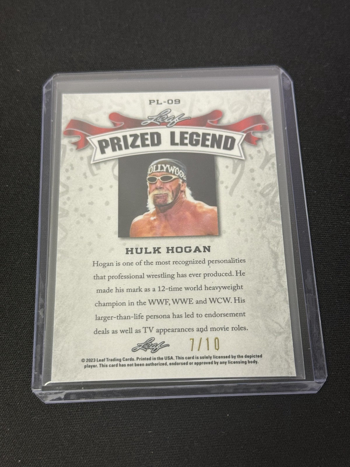 Hulk Hogan 2023 Leaf Prized Legend Pink /10 RC