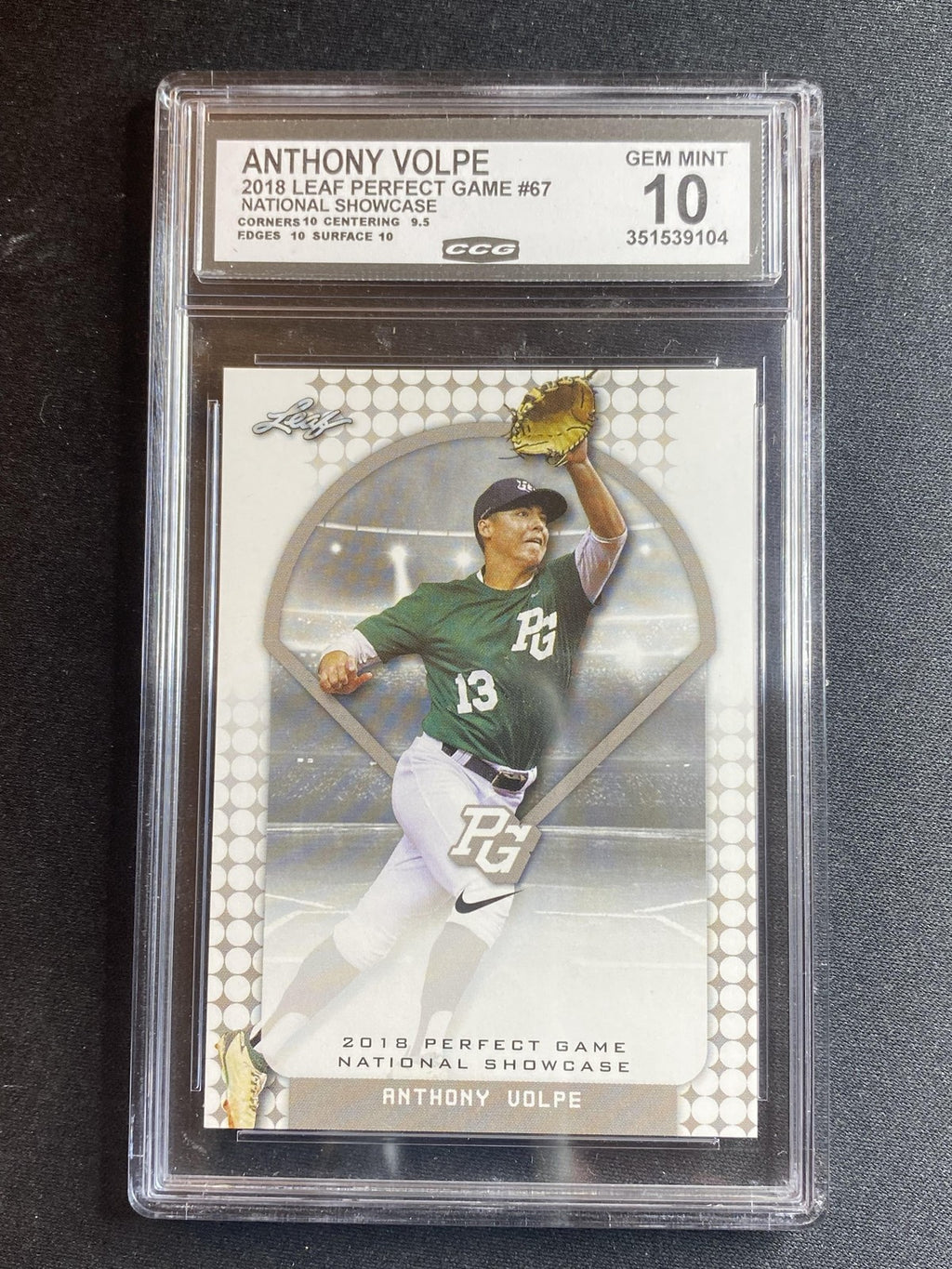 Anthony Volpe 2018 Leaf Perfect Game 67 CCG 10 RC