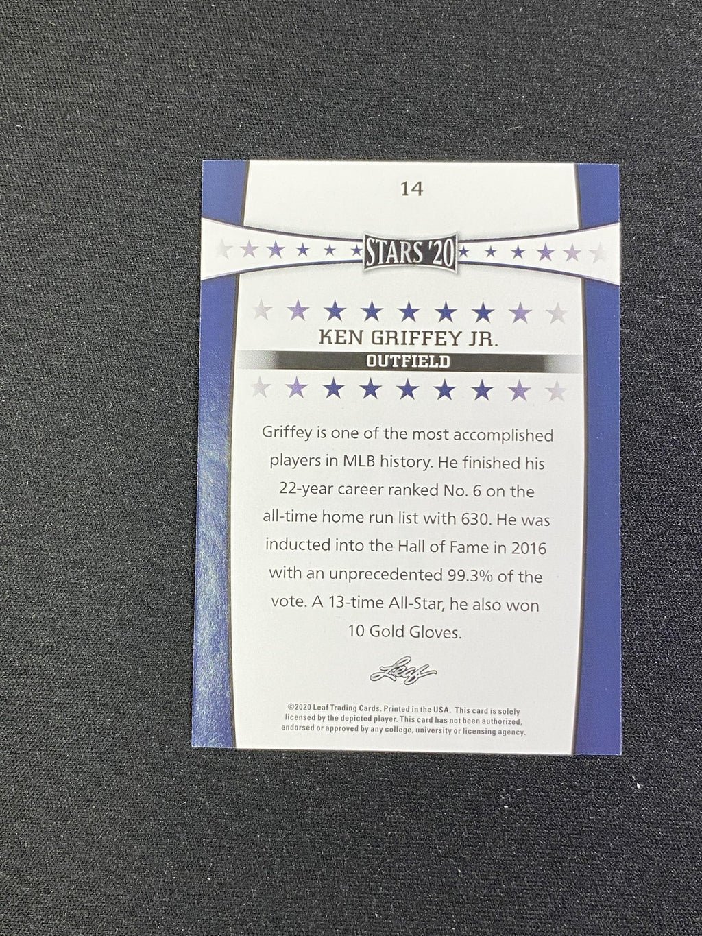 Baker Mayfield 2020 Leaf Rookie Purple /10 RC Buccaneers