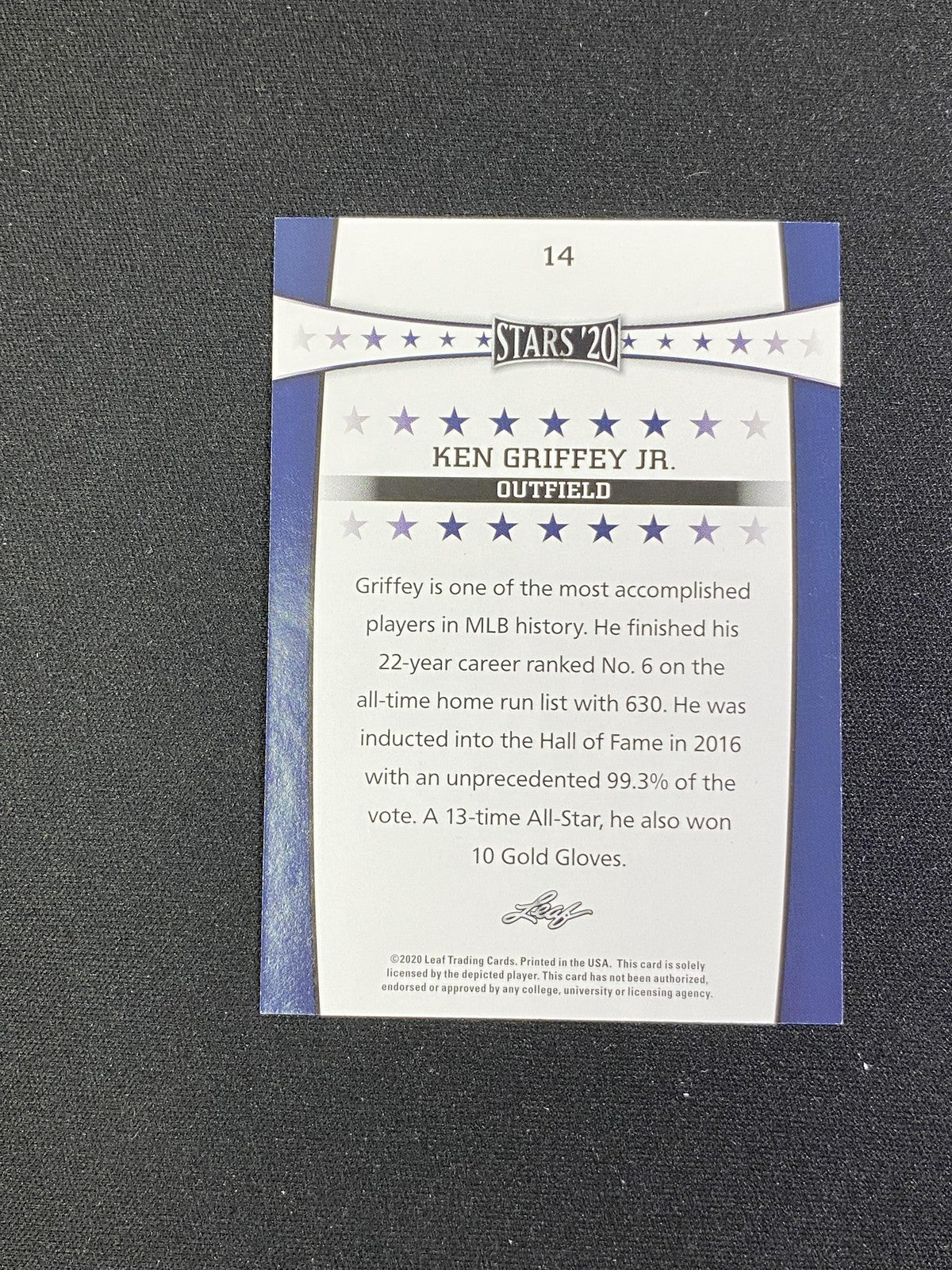 Baker Mayfield 2020 Leaf Rookie Purple /10 RC Buccaneers