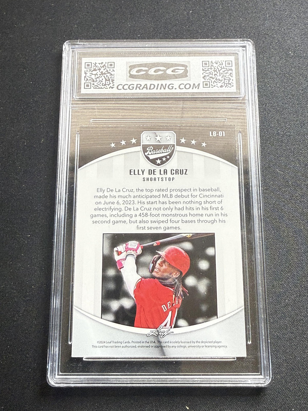 Elly De La Cruz 2024 Leaf Baseball CCG 10 Reds Rookie