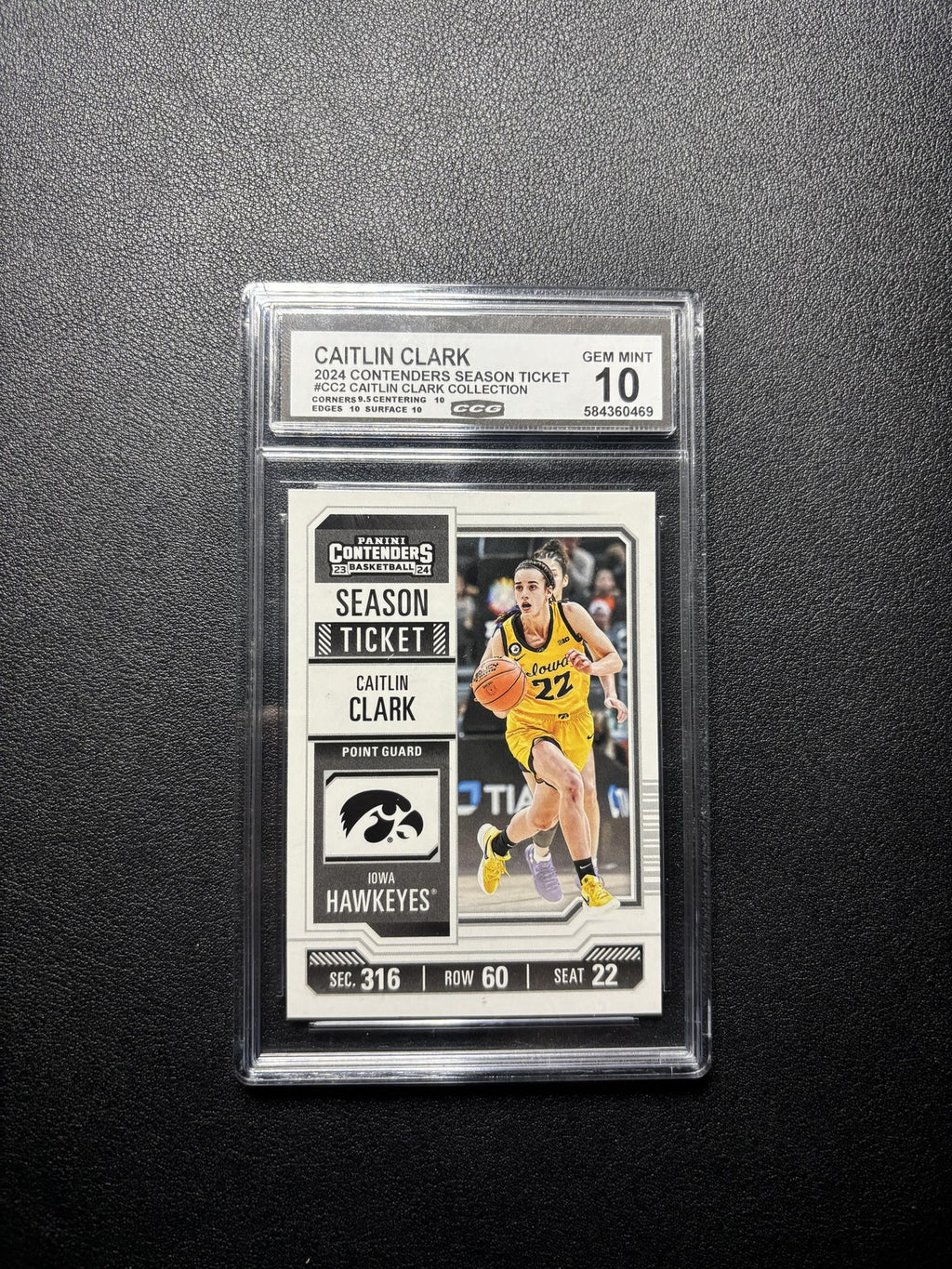 Caitlin Clark 2024 2024 Contenders Season Ticket Caitlin Clark Collection CCG 10