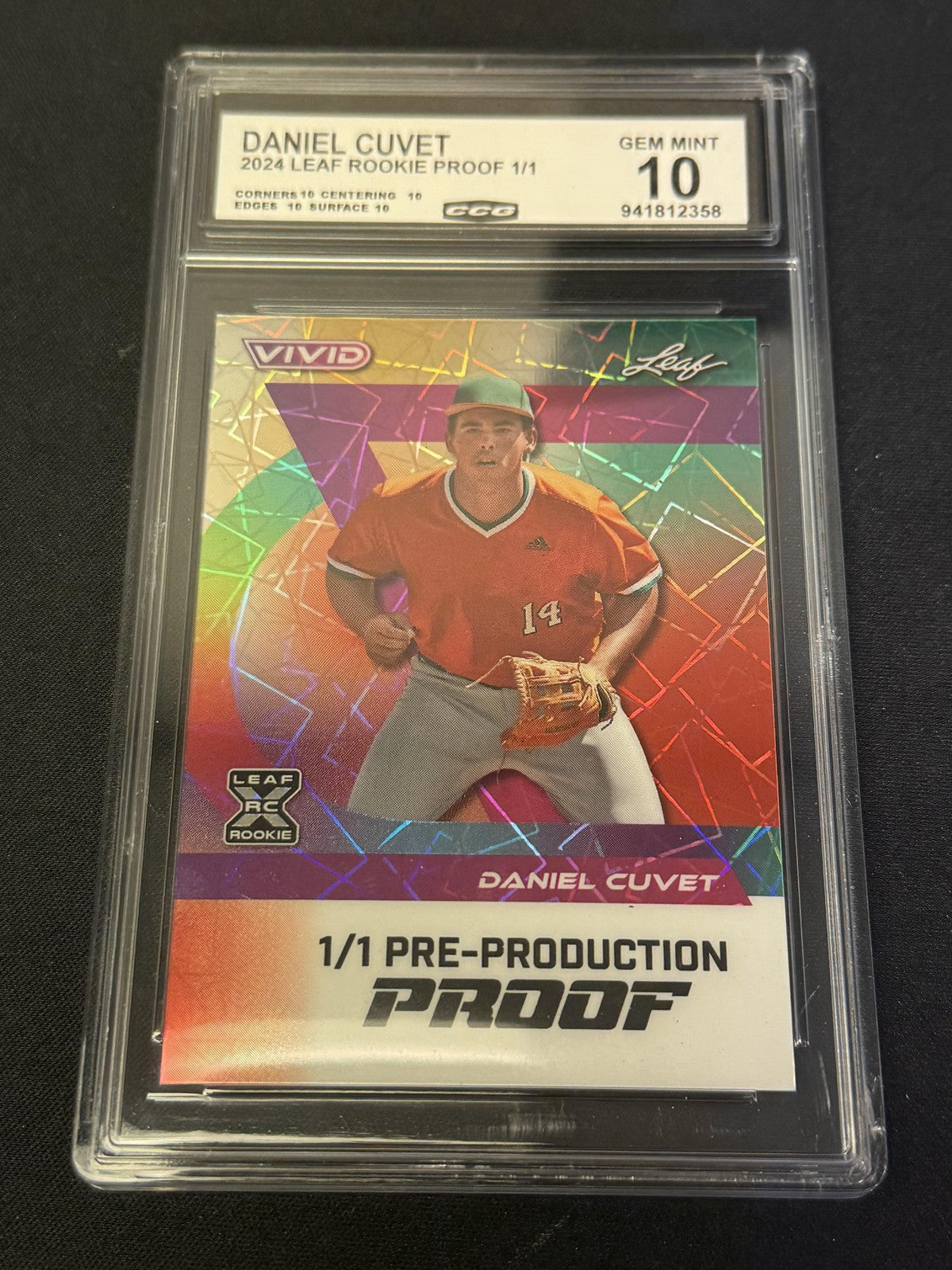 Daniel Cuvet 2024 Leaf Rookie 1/1 PROOFs CCG 10 Rookie