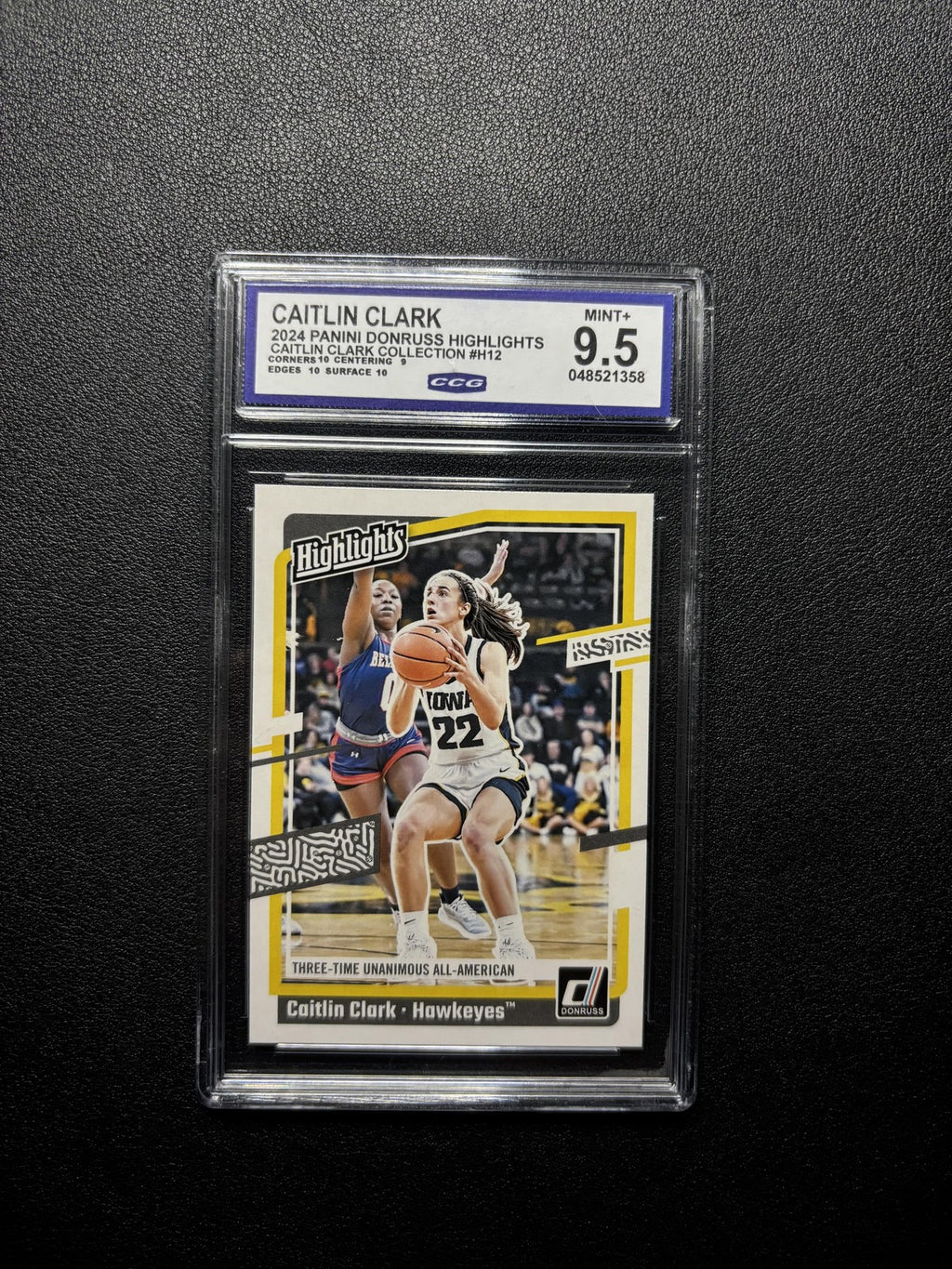 Caitlin Clark 2024 Panini Caitlin Clark Collection 2024 Highlights CCG 9.5