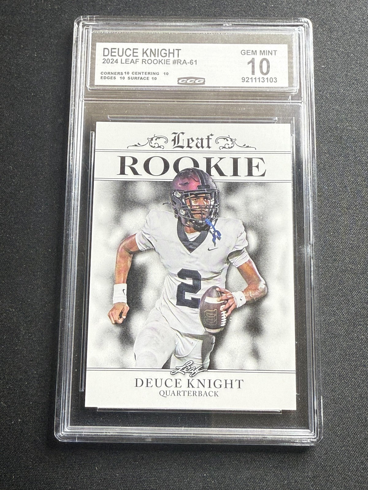 Deuce Knight 2024 Leaf Rookie Achievement CCG 10 Rookie