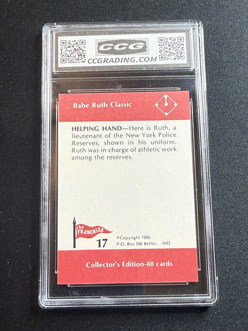 Babe Ruth 1980 Franchise Helping Hand CCG 10 RC