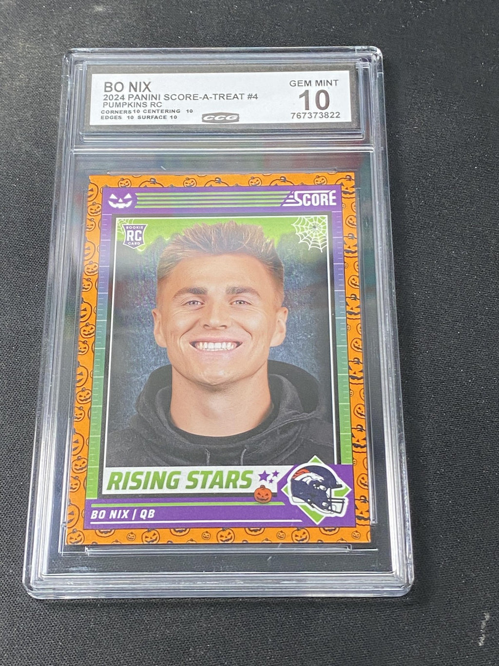 Bo Nix 2024 Panini Score-A-Treat Pumpkins CCG 10 Rookie