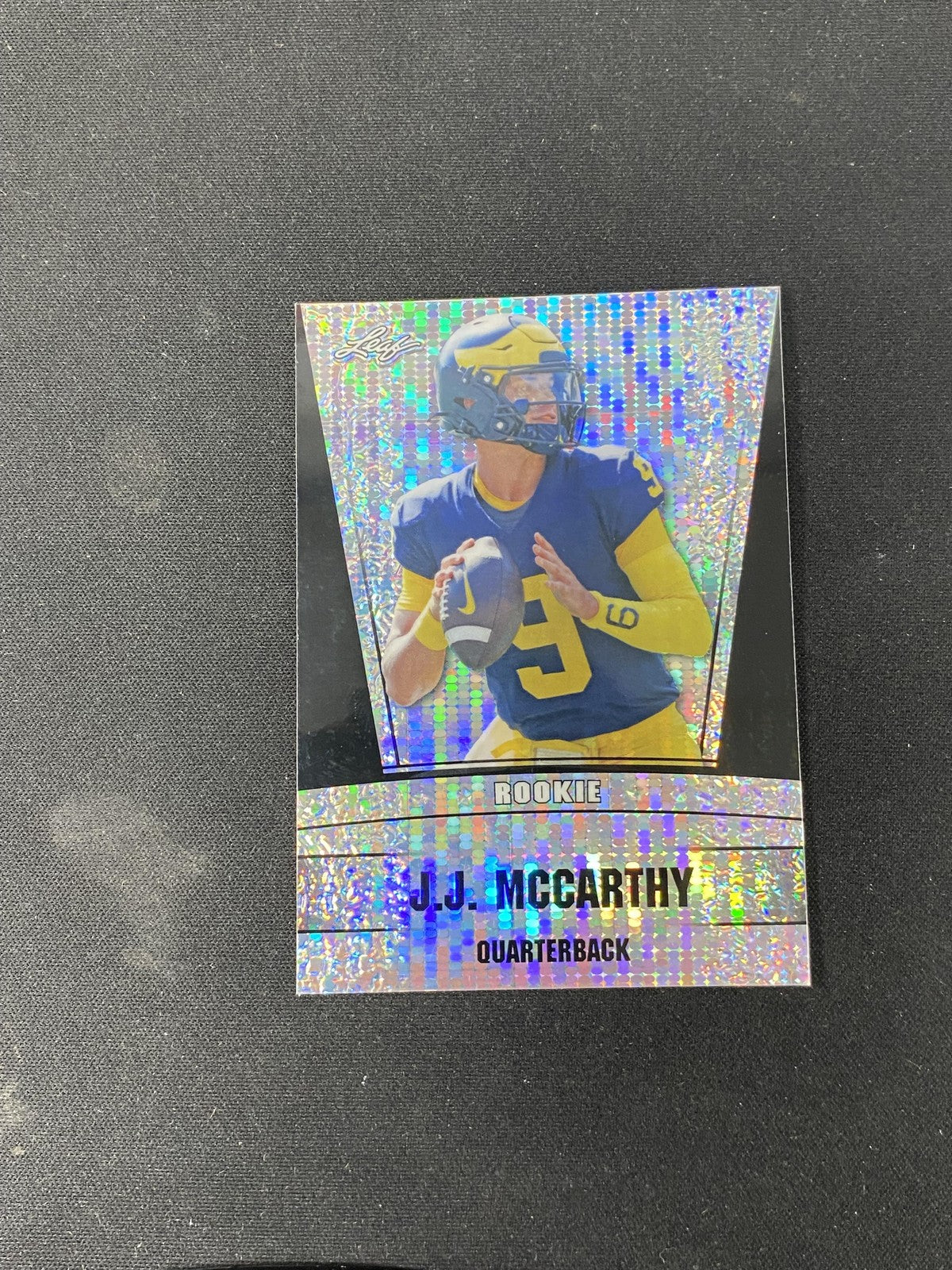 JJ McCarthy 2023 Leaf Metal Rookie Black /7 RC