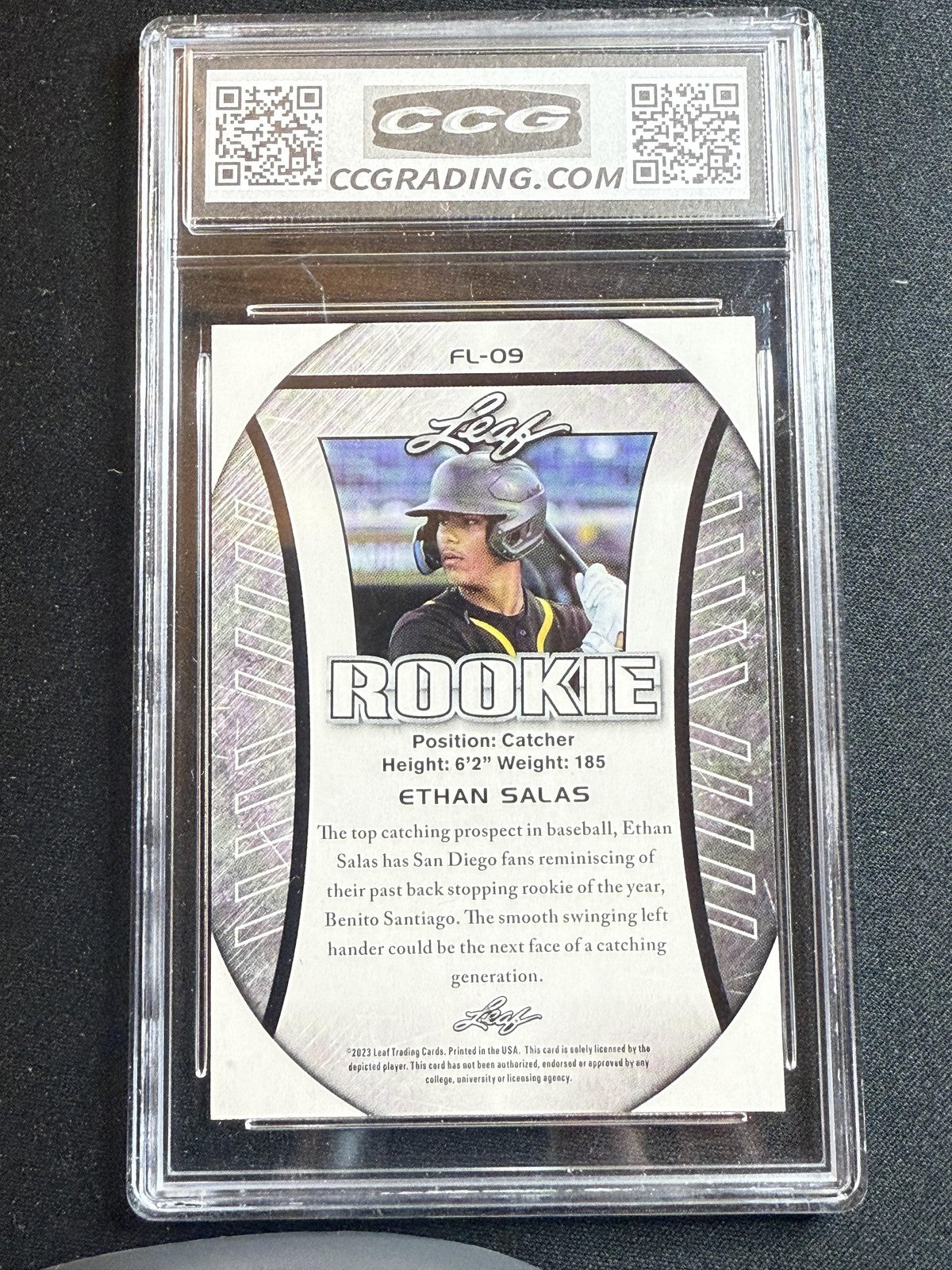 Ethan Salas 2023 Leaf Flag Edition CCG 9.5 RC
