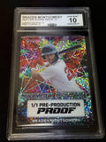 Braden Montgomery 2024 LEAF ROOKIE PROOFS 1/1 CCG 10 Rookie