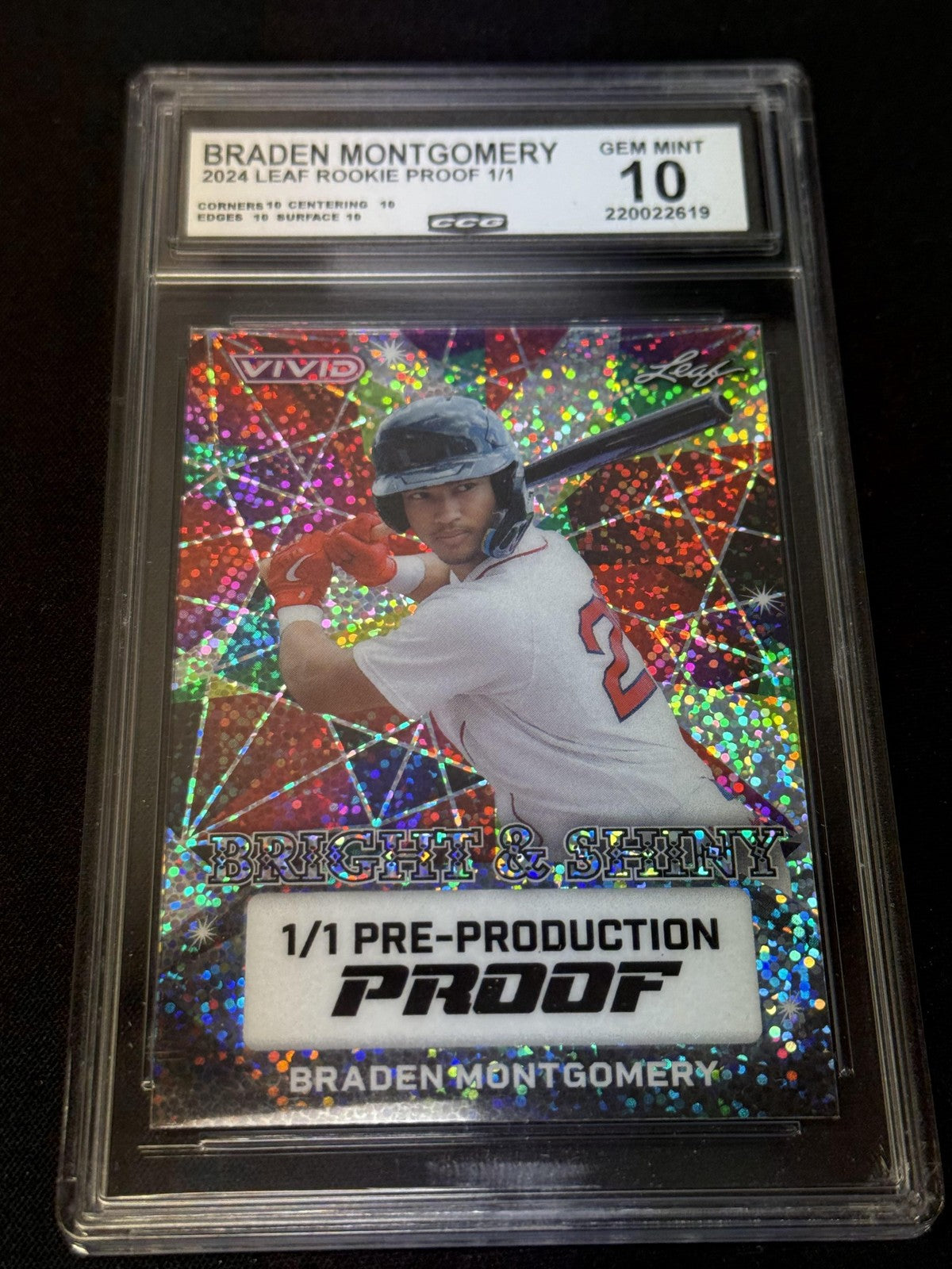 Braden Montgomery 2024 LEAF ROOKIE PROOFS 1/1 CCG 10 Rookie