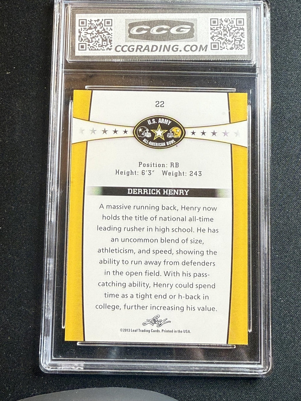 Derrick Henry 2013 Leaf Army All American CCG 10 RC