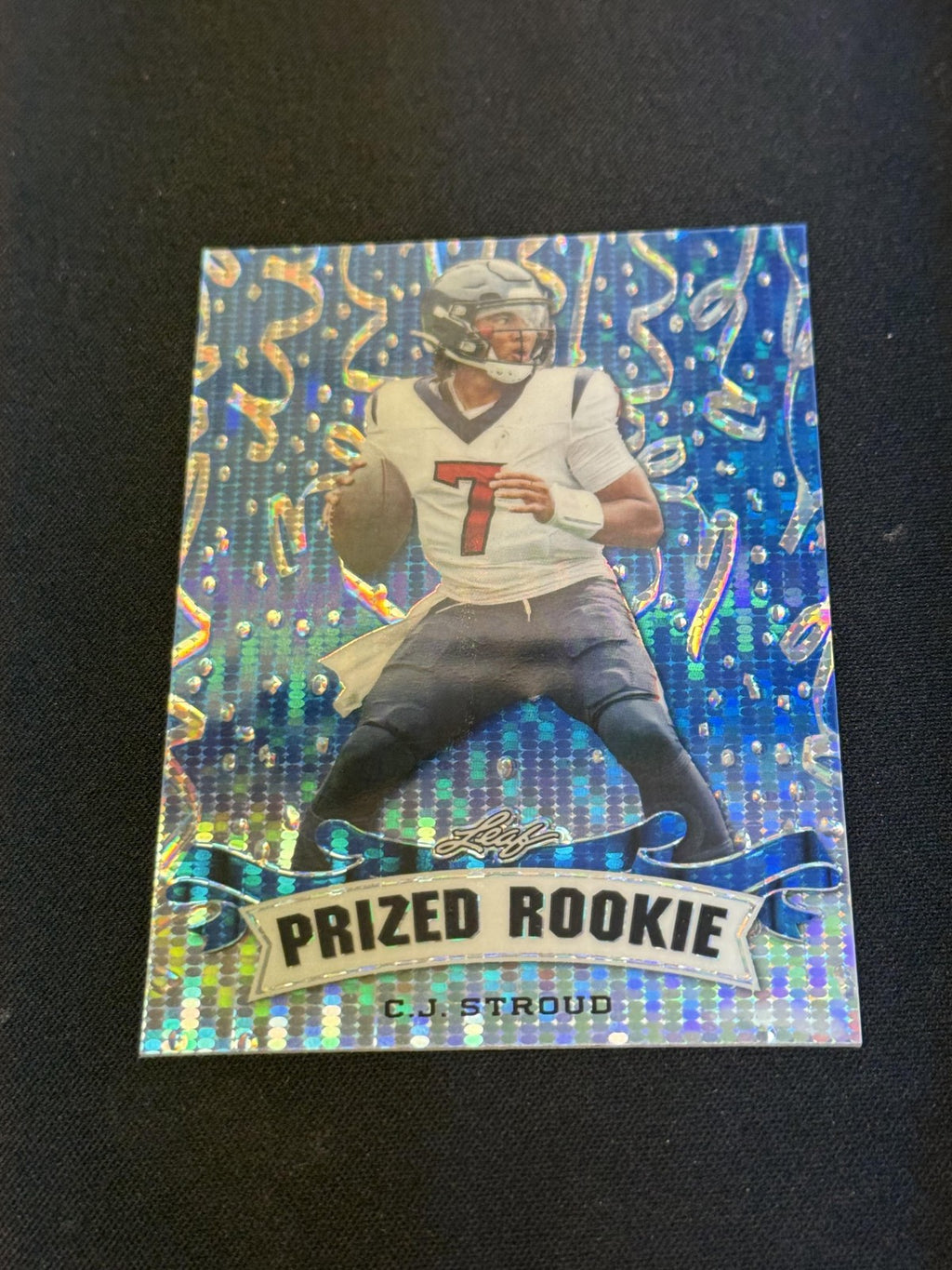CJ Stroud 2023 LEAF Prized Metal Rookie Blue /20 RC Texans