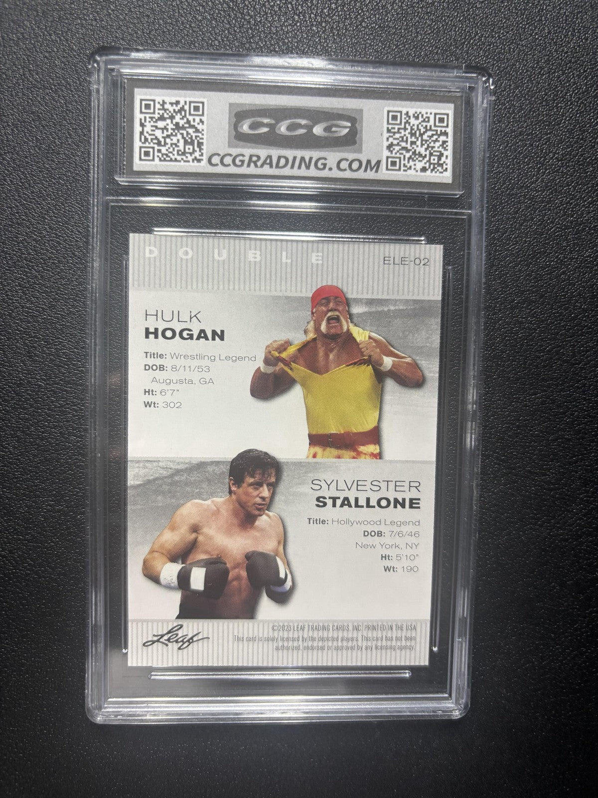 Hogan / Stallone 2023 Leaf Exclusive Dual CCG 10 RC