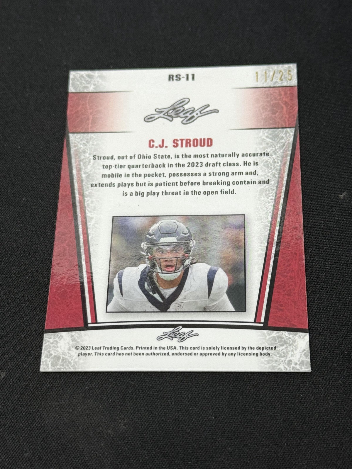 CJ Stroud 2023 LEAF Metal Rookie Silver /25 RC Texans